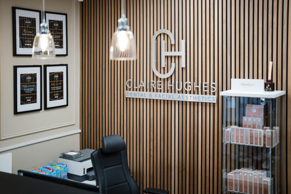 Claire Hughe's reception desk